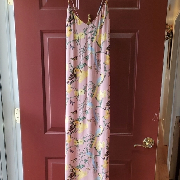Reformation Toucan Tropical Floral Pink Midi Dress Small - Picture 3 of 8